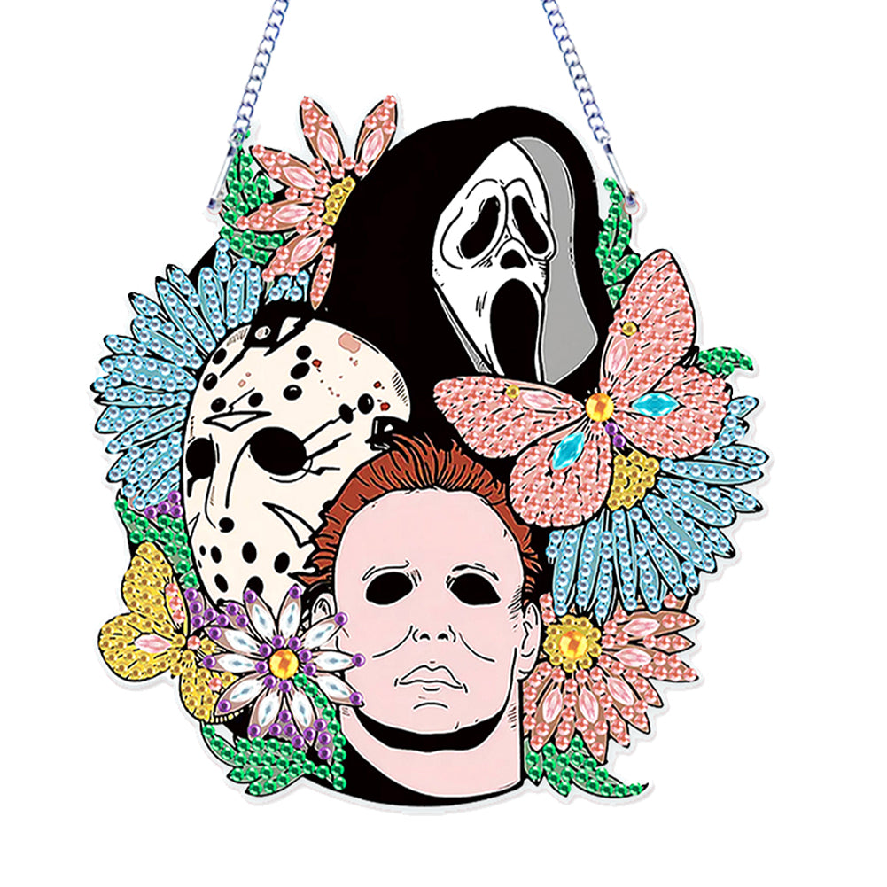 Halloween Horror Characters Special Shape Diamond Painting Decor for Wall Window