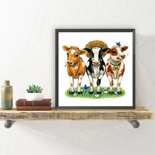 Load image into Gallery viewer, Diamond Painting - Full Round - Cows (30*30CM)
