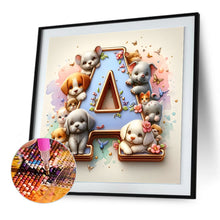 Load image into Gallery viewer, Diamond Painting - Full Round - Puppies letter A (30*30CM)
