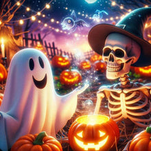 Load image into Gallery viewer, Diamond Painting - Full Round - Halloween ghosts (40*40CM)
