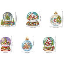 Load image into Gallery viewer, 6Pcs Christmas Diamond Painting Refrigerator Magnets Fridge Magnets Diamond Art
