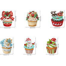Load image into Gallery viewer, 6Pcs Christmas Diamond Painting Refrigerator Magnets Fridge Magnets Diamond Art
