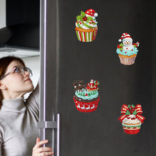 Load image into Gallery viewer, 6Pcs Christmas Diamond Painting Refrigerator Magnets Fridge Magnets Diamond Art
