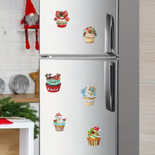 Load image into Gallery viewer, 6Pcs Christmas Diamond Painting Refrigerator Magnets Fridge Magnets Diamond Art
