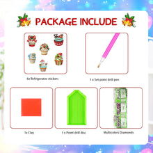 Load image into Gallery viewer, 6Pcs Christmas Diamond Painting Refrigerator Magnets Fridge Magnets Diamond Art
