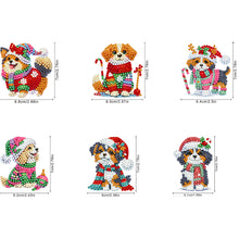 Load image into Gallery viewer, 6Pcs Christmas Diamond Painting Refrigerator Magnets Fridge Magnets Diamond Art
