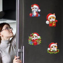 Load image into Gallery viewer, 6Pcs Christmas Diamond Painting Refrigerator Magnets Fridge Magnets Diamond Art
