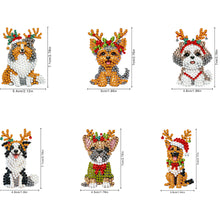 Load image into Gallery viewer, 6Pcs Christmas Diamond Painting Refrigerator Magnets Fridge Magnets Diamond Art
