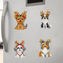 Load image into Gallery viewer, 6Pcs Christmas Diamond Painting Refrigerator Magnets Fridge Magnets Diamond Art
