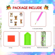 Load image into Gallery viewer, 6Pcs Christmas Diamond Painting Refrigerator Magnets Fridge Magnets Diamond Art
