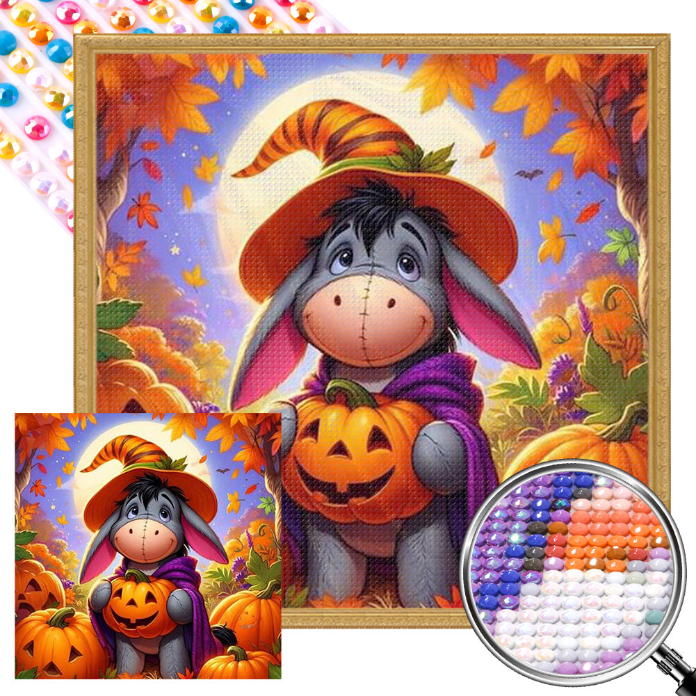 AB Diamond Painting - Full Round - Eeyore for Halloween (40*40CM)