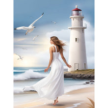 Load image into Gallery viewer, Diamond Painting - Full Square - Lighthouse by the sea (30*40CM)
