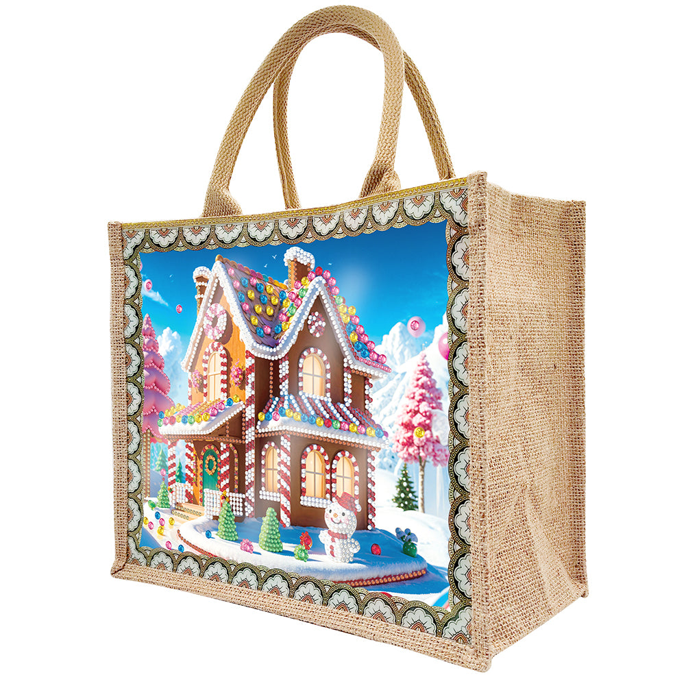 Christmas Horse DIY Rhinestones Handbag Art Kit Santa Claus for Women Girls Gift