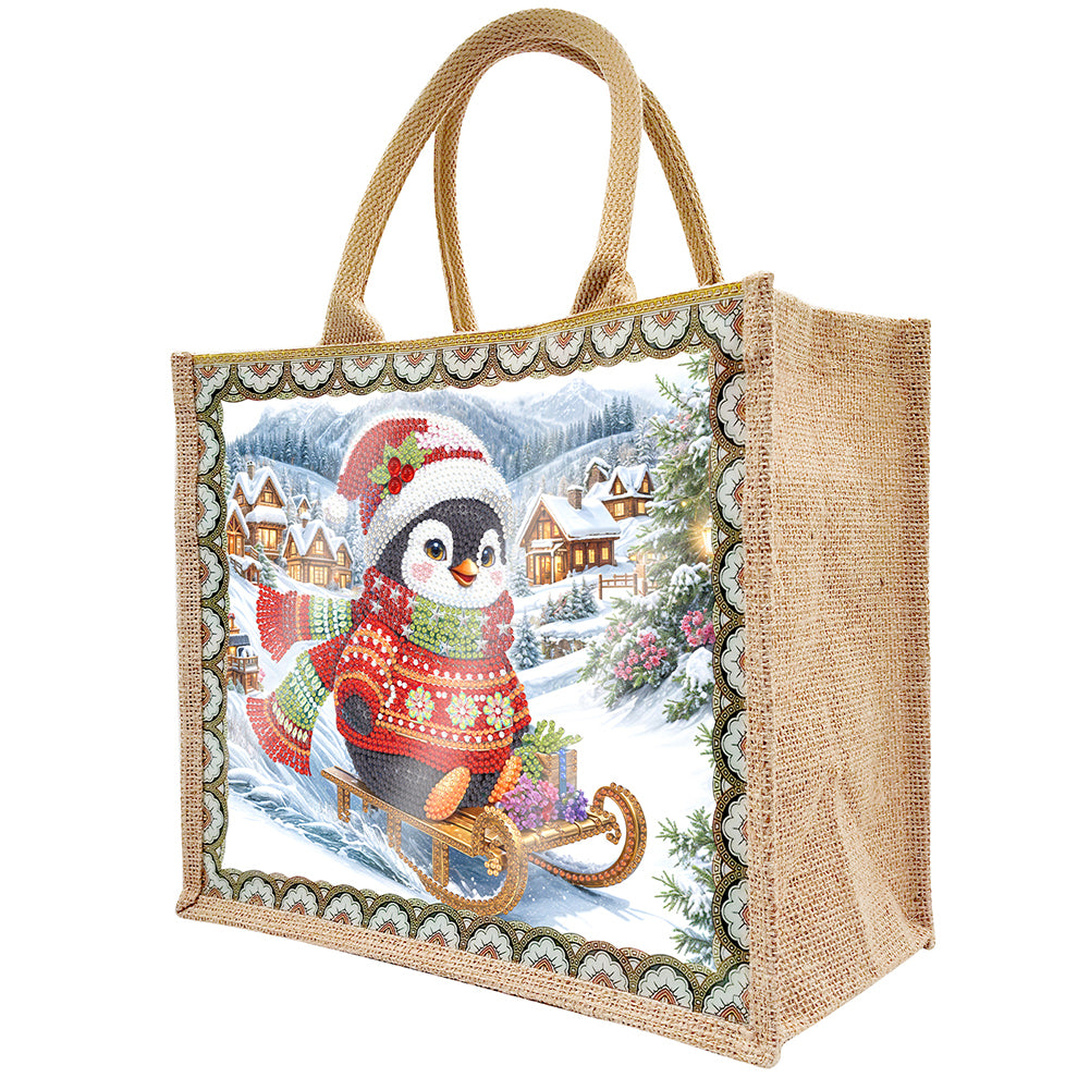 Christmas Horse DIY Rhinestones Handbag Art Kit Santa Claus for Women Girls Gift