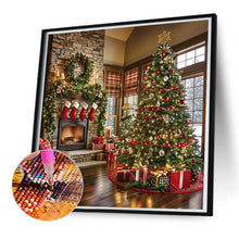 Load image into Gallery viewer, Diamond Painting - Full Round - Christmas living room atmosphere (50*50CM)
