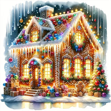Load image into Gallery viewer, Diamond Painting - Full Round - Christmas cottage (50*50CM)
