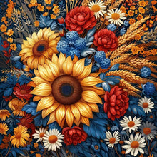 Load image into Gallery viewer, Diamond Painting - Full Round - Sunflowers and flowers (50*50CM)
