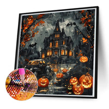 Load image into Gallery viewer, Diamond Painting - Full Round - Halloween pumpkin castle (50*50CM)
