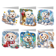 Load image into Gallery viewer, 6Pcs Puppy Diamond Drawing Card Diamond Daily Wish Card for Holiday Party Favors
