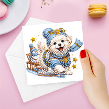 Load image into Gallery viewer, 6Pcs Puppy Diamond Drawing Card Diamond Daily Wish Card for Holiday Party Favors
