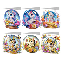 Load image into Gallery viewer, 6Pcs Puppy Diamond Drawing Card Diamond Daily Wish Card for Holiday Party Favors
