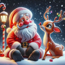 Load image into Gallery viewer, Diamond Painting - Full Round - Santa Claus and elk (40*40CM)

