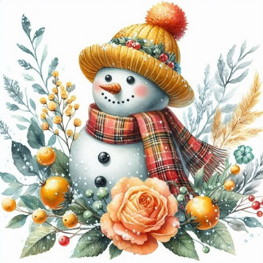 Diamond Painting - Full Round - Snowman (30*30CM)