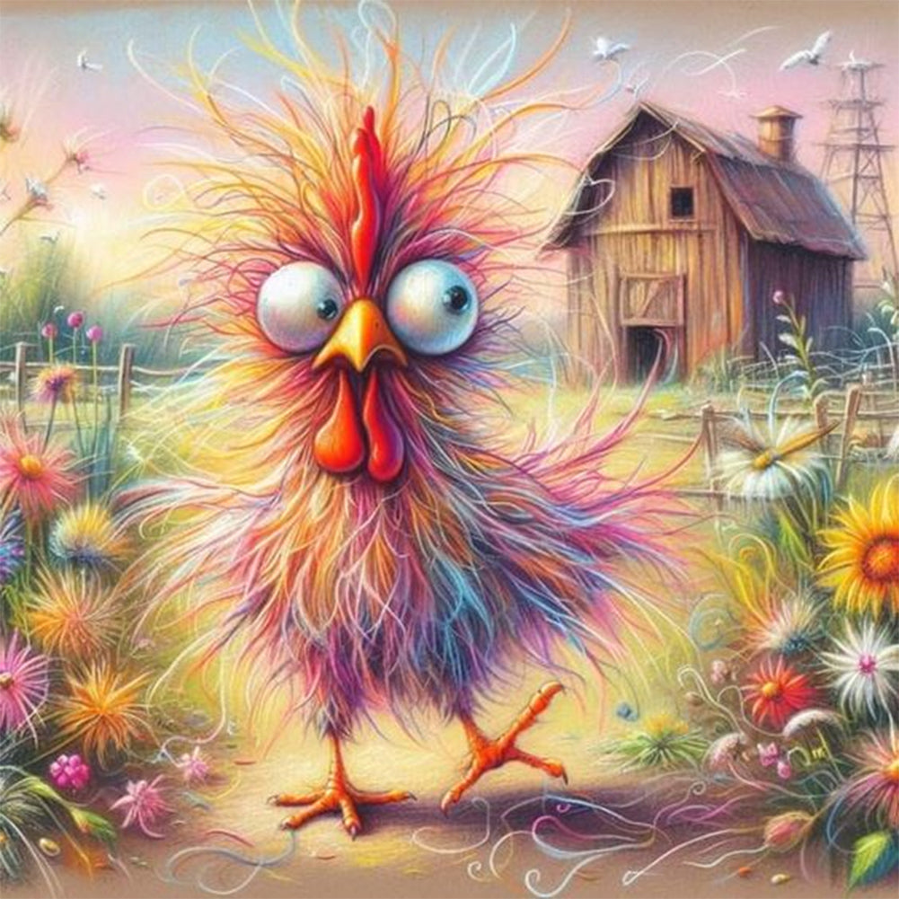 Diamond Painting - Full Round - Line rooster (30*30CM)