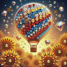 Load image into Gallery viewer, Diamond Painting - Partial Special Shaped - Hot air balloon and sunflower (30*30CM)

