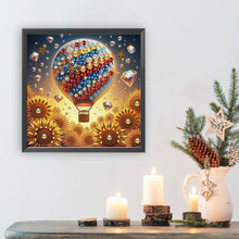 Load image into Gallery viewer, Diamond Painting - Partial Special Shaped - Hot air balloon and sunflower (30*30CM)
