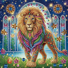 Load image into Gallery viewer, Diamond Painting - Partial Special Shaped - Lion (30*30CM)
