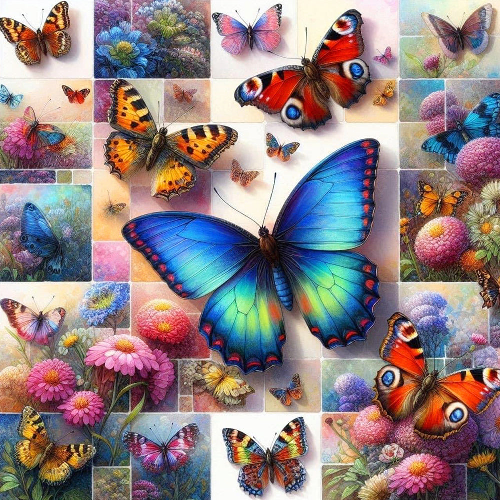 Diamond Painting - Full Round - Butterfly bush (40*40CM)