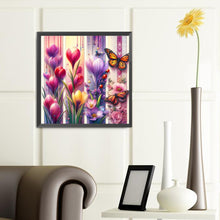 Load image into Gallery viewer, Diamond Painting - Full Round - Butterfly grass and flowers (40*40CM)
