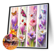 Load image into Gallery viewer, Diamond Painting - Full Round - Butterfly flowers (40*40CM)
