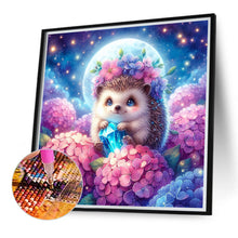 Load image into Gallery viewer, Diamond Painting - Full Round - Hedgehog with hydrangea (40*40CM)
