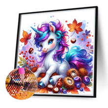Load image into Gallery viewer, Diamond Painting - Full Round - Maple leaf chestnut unicorn (40*40CM)
