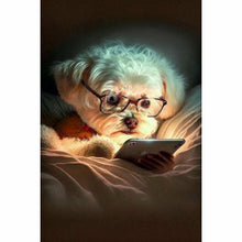 Load image into Gallery viewer, Diamond Painting - Full Square - Reading puppy (20*30CM)
