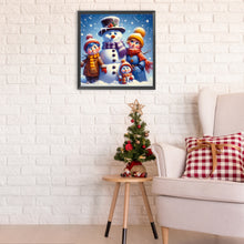 Load image into Gallery viewer, Diamond Painting - Full Round - Snowman and family (40*40CM)
