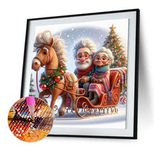 Load image into Gallery viewer, Diamond Painting - Full Round - Couple riding carriage at Christmas (40*40CM)
