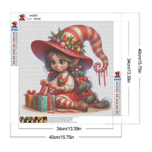 Load image into Gallery viewer, Diamond Painting - Full Round - Girl receiving Christmas gifts (40*40CM)
