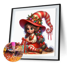 Load image into Gallery viewer, Diamond Painting - Full Round - Girl receiving Christmas gifts (40*40CM)
