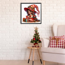 Load image into Gallery viewer, Diamond Painting - Full Round - Girl receiving Christmas gifts (40*40CM)
