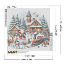Load image into Gallery viewer, Diamond Painting - Full Round - Christmas atmosphere in winter cottage (50*50CM)
