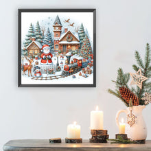 Load image into Gallery viewer, Diamond Painting - Full Round - Christmas atmosphere in winter cottage (50*50CM)
