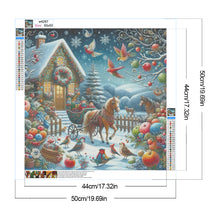 Load image into Gallery viewer, Diamond Painting - Full Round - Christmas atmosphere in winter cottage (50*50CM)

