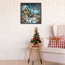Load image into Gallery viewer, Diamond Painting - Full Round - Christmas atmosphere in winter cottage (50*50CM)
