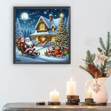 Load image into Gallery viewer, Diamond Painting - Full Round - Christmas atmosphere in winter cottage (50*50CM)
