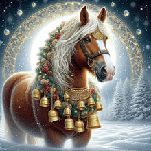 Load image into Gallery viewer, Diamond Painting - Full Round - Christmas horse (40*40CM)
