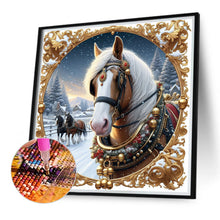 Load image into Gallery viewer, Diamond Painting - Full Round - Christmas horse (40*40CM)
