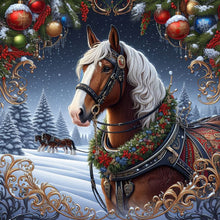 Load image into Gallery viewer, Diamond Painting - Full Round - Christmas horse (40*40CM)
